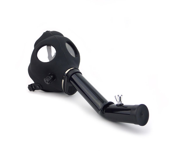 Gas Mask Bong Curved black