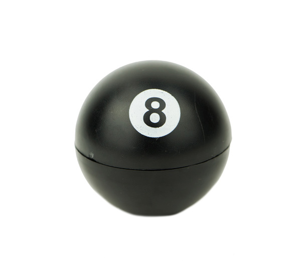 Grinder Eightball 50mm 2 parts zwart - www.waterpijp-bong.nl