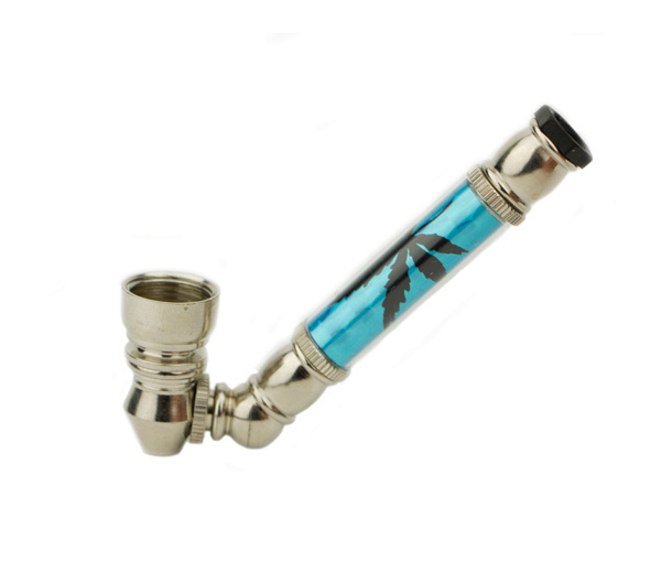 Hooked Puurpijp wietblad blauw