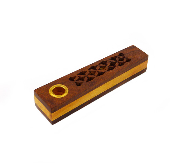 Houten Pijp Decorated 8cm bruin