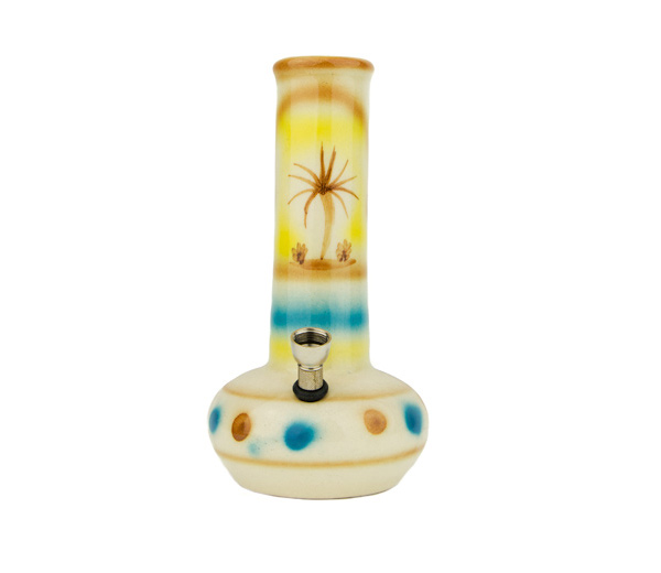 Keramische Bong Tropical Island - www.waterpijp-bong.nl