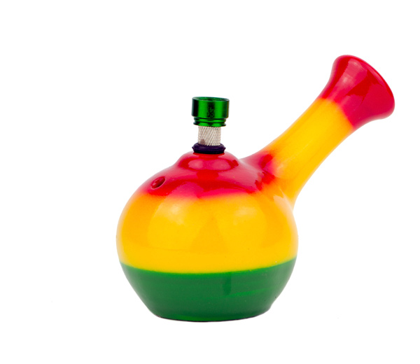 Keramische Rasta Bong 16 cm - www.waterpijp-bong.nl