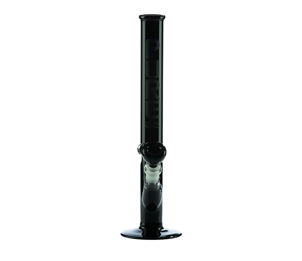 Pure Glass 38mm 14 inch Classic Straight Black - www.waterpijp-bong.nl