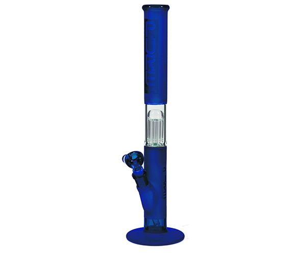 Pure Glass 50mm 10 Arm tree percolator Straight Blue Frost