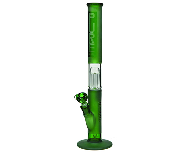 Pure Glass 50mm 10 Arm tree percolator Straight Green Frost