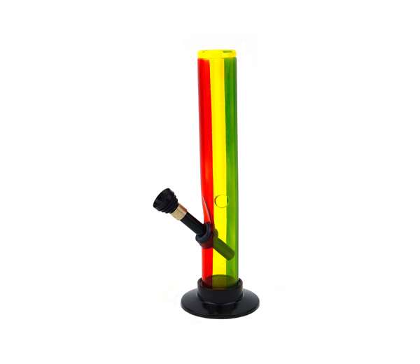 Rasta Stripe Straight Acryl Bong