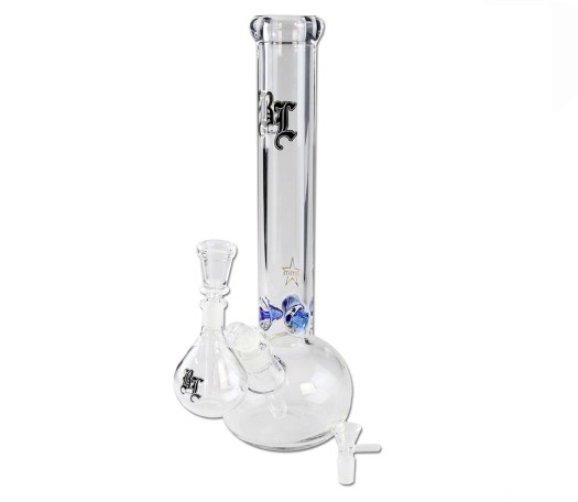 Black Leaf 9mm Big Boss Bong with pre-cooler - Waterpijp-bong.nl