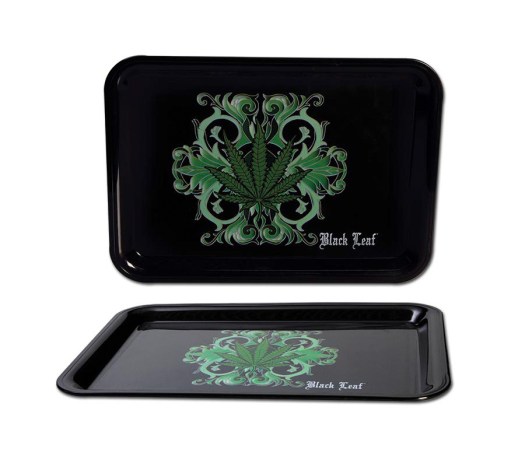 Black Leaf Mixing Tray 'Leaf' - Waterpijp-bong.nl