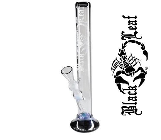 Black Leaf Scorpion Glass Flashing LED Bong - Waterpijp-bong.nl