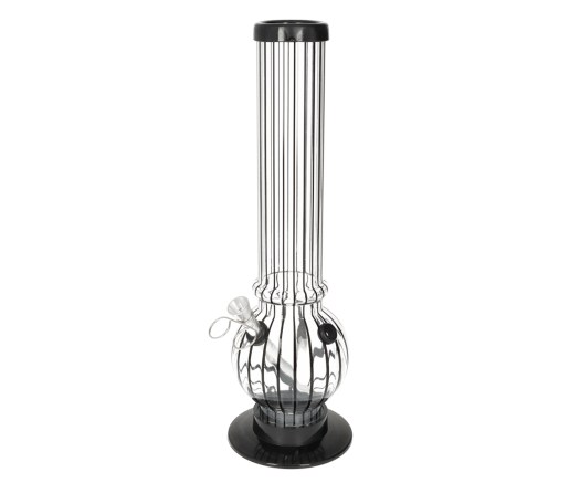 Black Stripe Acryl Bong with Lift Bowl