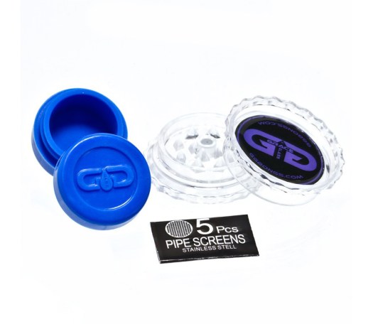 Blue Beaker GG Bong with Luxury leather Case