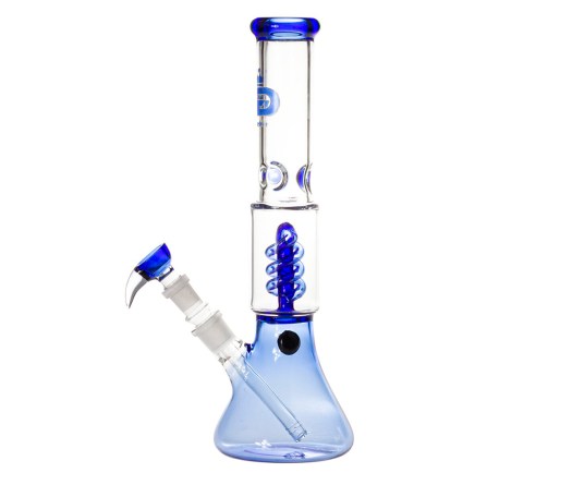 Blue Beaker Spiral Percolator GG Bong