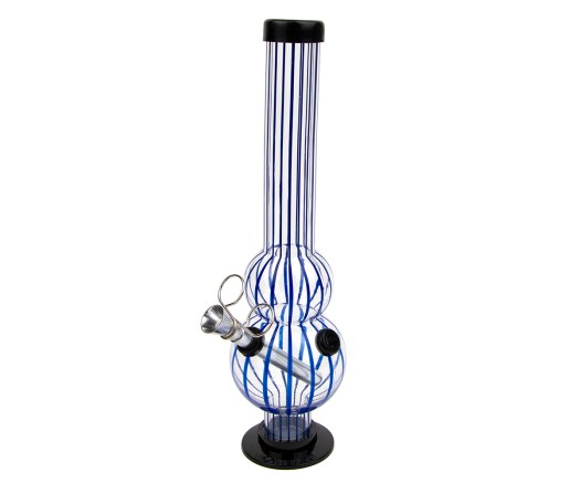 Blue Stripe Acryl Bong with Lift Bowl
