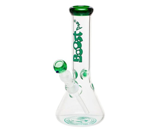 Boost Pro Beaker Green Glass Ice Bong - Waterpijp-bong.nl