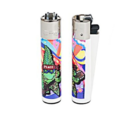 Cannabuds Clipper Lighter Peace Hippie - Waterpijp-bong.nl