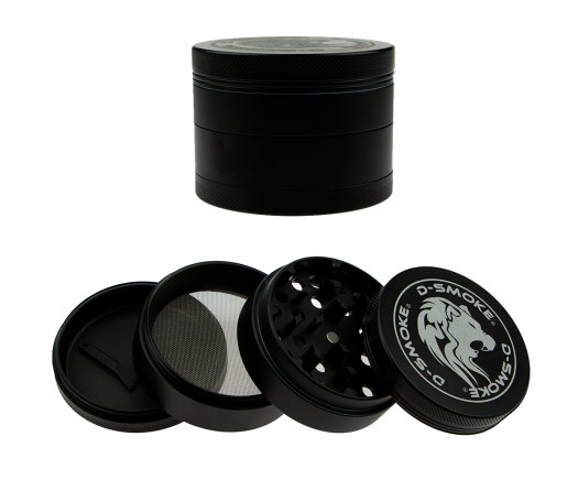 D-SMOKE Matrix Grinder 63 mm Zwart | 4-delige Metalen Grinder