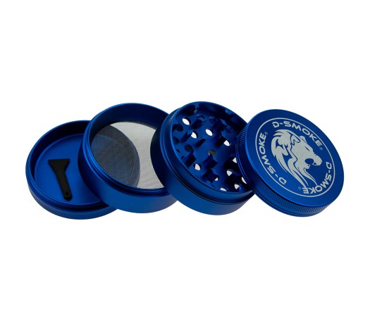 D-SMOKE Matrix Grinder 63 mm Blauw | 4-delige Metalen Grinder