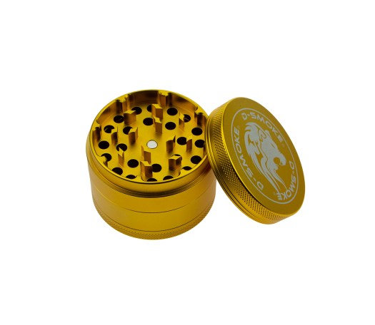 D-SMOKE Matrix Grinder 63 mm Goud | 4-delige Metalen Grinder