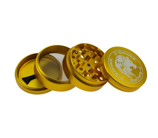 D-SMOKE Matrix Grinder 63 mm Goud | 4-delige Metalen Grinder
