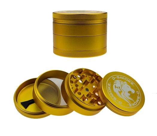 D-SMOKE Matrix Grinder 63 mm Goud | 4-delige Metalen Grinder