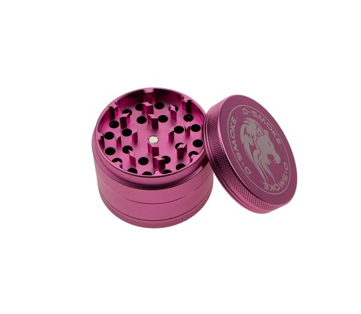 D-SMOKE Matrix Grinder 63 mm Roze | 4-delige Metalen Grinder