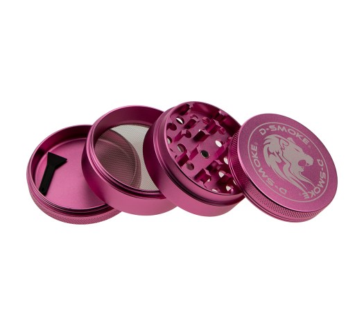 D-SMOKE Matrix Grinder 63 mm Roze | 4-delige Metalen Grinder