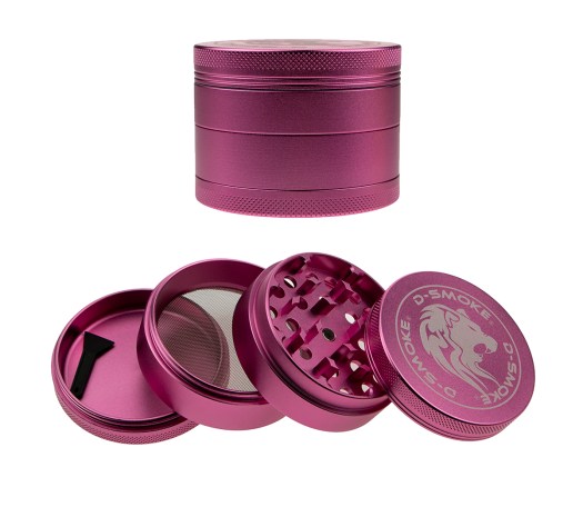 D-SMOKE Matrix Grinder 63 mm Roze | 4-delige Metalen Grinder