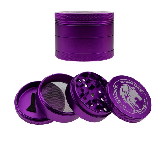 D-SMOKE Matrix Grinder 63 mm Paars| 4-delige Metalen Grinder