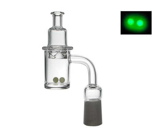 D-SMOKE Quartz Banger with Helix Cap + Dab Pearls - 14.5mm Female