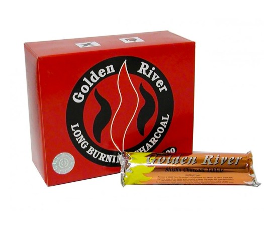Golden River Shisha kooltjes 33 mm - Doos 100 stuks - Waterpijp-bong.nl