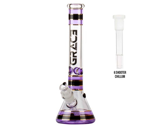 Grace Glass Classic Ice Bong Purple - 7 mm