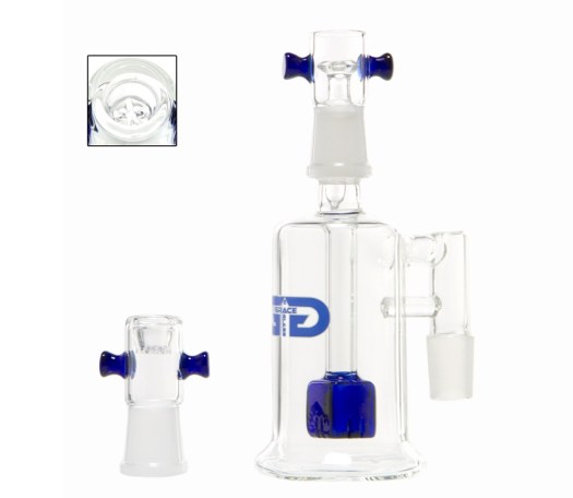 Grace Glass Ice Cube Precooler Blue - Waterpijp-bong.nl