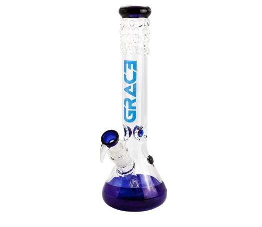 Grace Glass Pearl Glass Bong Blue
