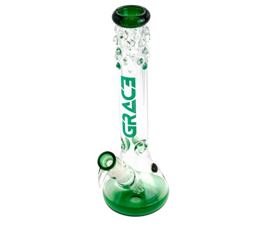 Grace Glass Pearl Glass Bong Green