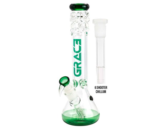Grace Glass Pearl Glass Bong Green