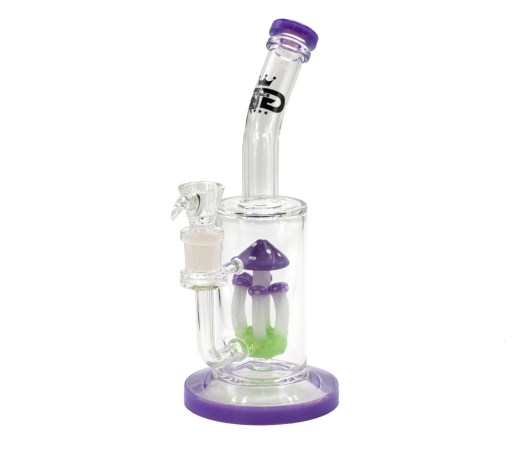Grace Glass Purple Mushroom Perc Bong 36 cm