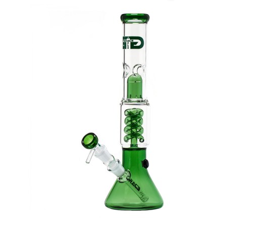 Green Beaker Spiral Percolator GG Bong