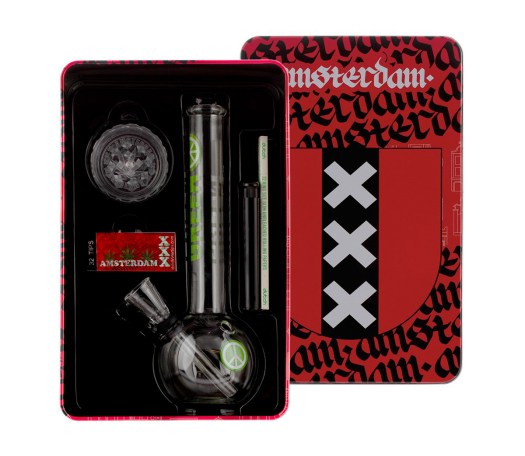 Greenline Amsterdam Giftset - 6 delige Cadeaubox - Waterpijp-bong.nl