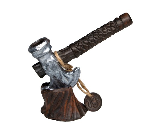 MamaJah Axe Pipe with Kickhole 12 cm - Waterpijp-bong.nl