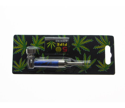 Metalen Pijp met Screens Set - Blauw