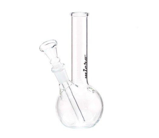 Micro Bouncer Straight Glass Bong 16 cm - Waterpijp-bong.nl