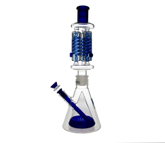 Phoenix Defcon Triple Freezable Coil Bong - Blue