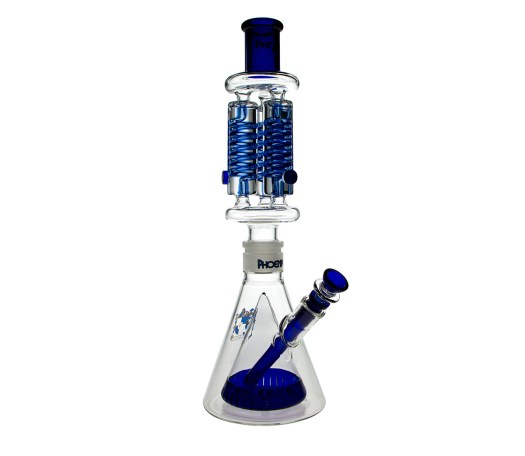 Phoenix Defcon Triple Freezable Coil Bong - Blue