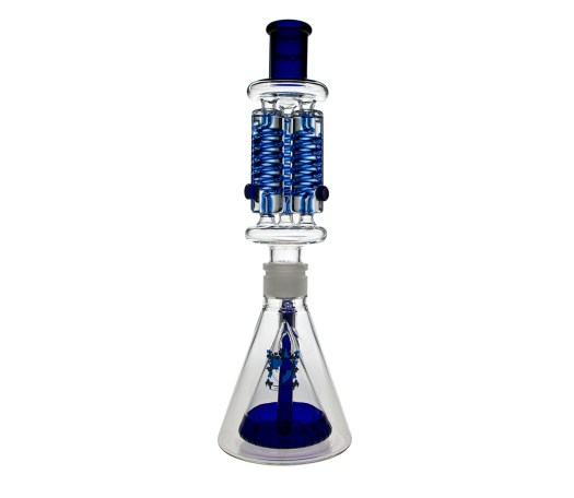 Phoenix Defcon Triple Freezable Coil Bong - Blue