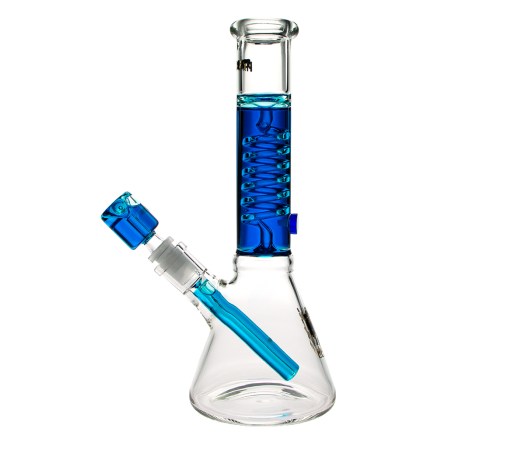 Phoenix Spiral Triple Freeze Bong - Blue