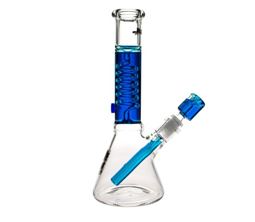 Phoenix Spiral Triple Freeze Bong - Blue