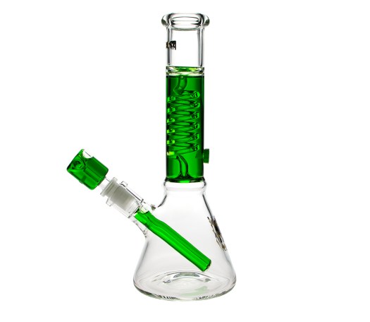 Phoenix Spiral Triple Freeze Bong - Green