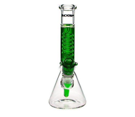 Phoenix Spiral Triple Freeze Bong - Green