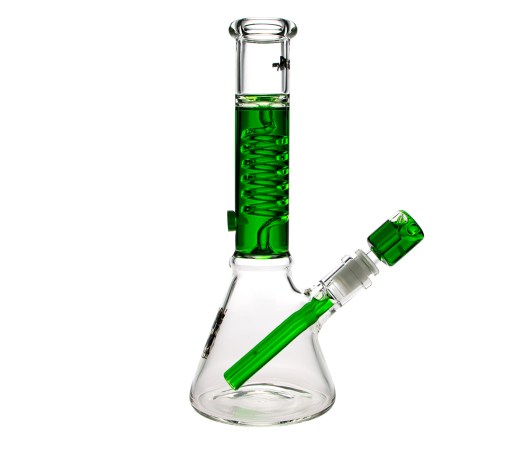 Phoenix Spiral Triple Freeze Bong - Green
