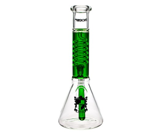 Phoenix Spiral Triple Freeze Bong - Green